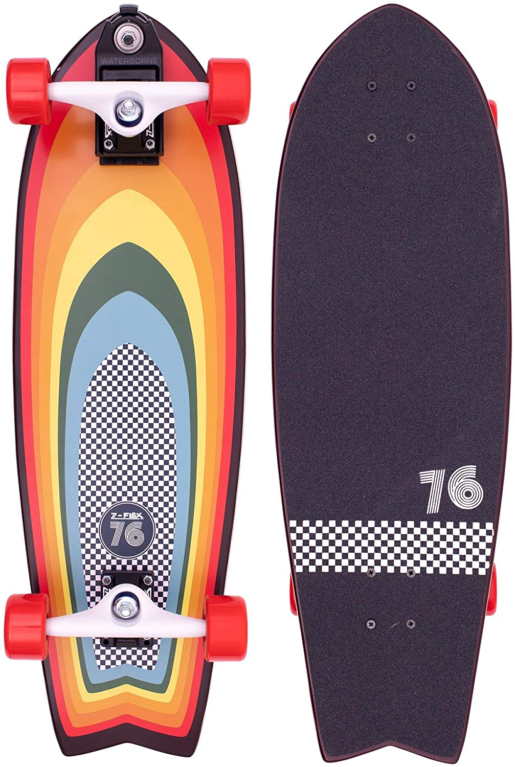 Z-Flex Surf-a-gogo Surfskate Fish Longboard Adulte Unisexe Multicolore 31 inch